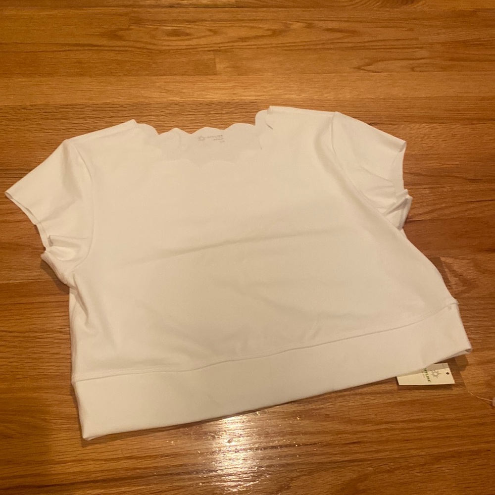 Offline by Aerie white scalloped top